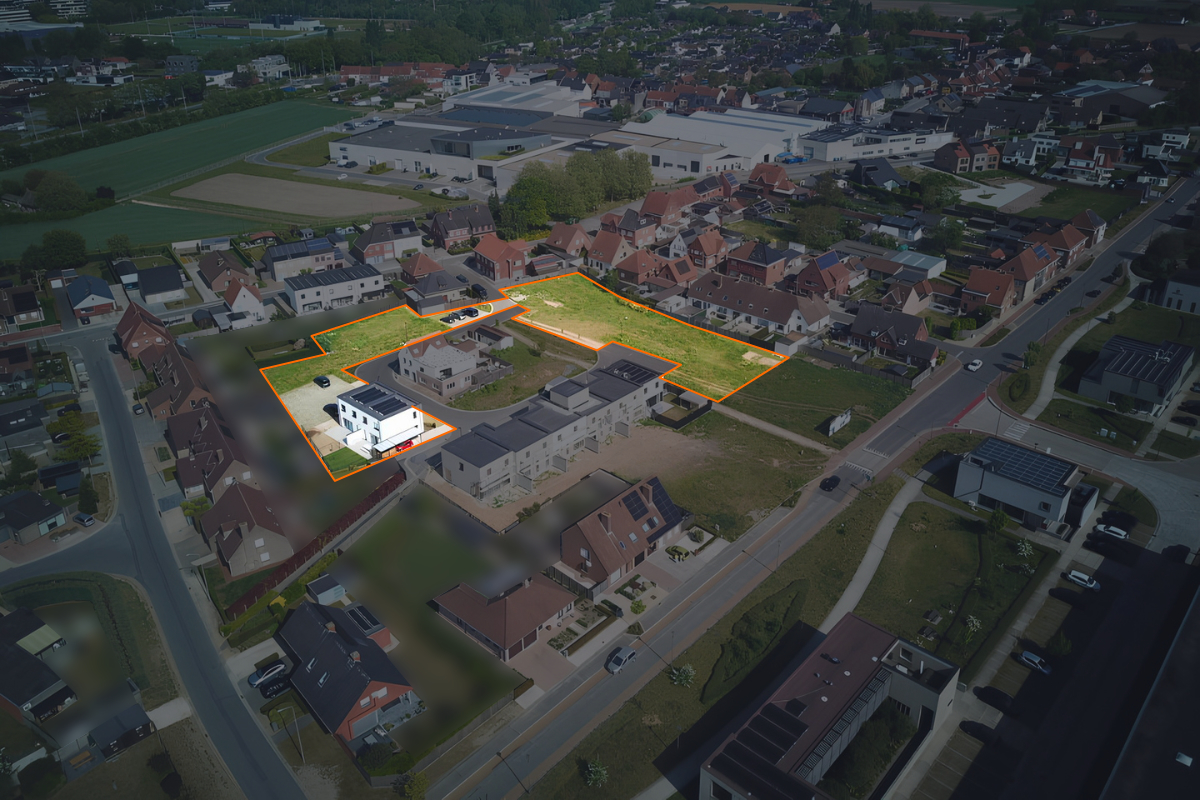 Luchtfoto verkaveling [Korenbloemstraat] [Waregem] - Bouwonderneming Feys